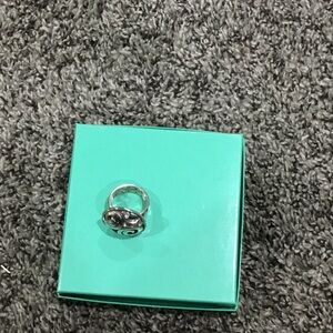 Brighton Silver Swirl Ring with Turquoise Box Accent
